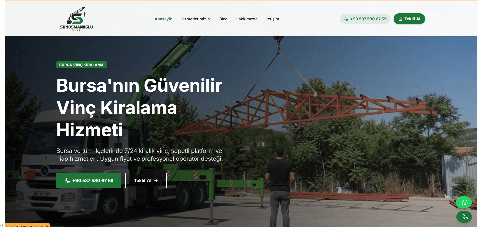 Sonosmanoğlu Vinç Web Sitesi