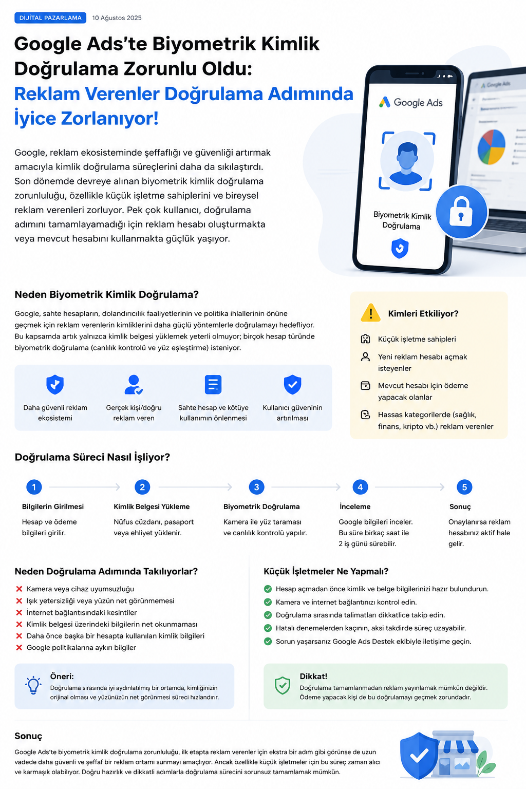 Google Ads’te Biyometrik Kimlik Doğrulama Dönemi: Reklam Verenler Doğrulama Adımında Zorlanıyor Google Ads’te Biyometrik Kimlik Doğrulama Dönemi: Reklam Verenler Doğrulama Adımında Zorlanıyor