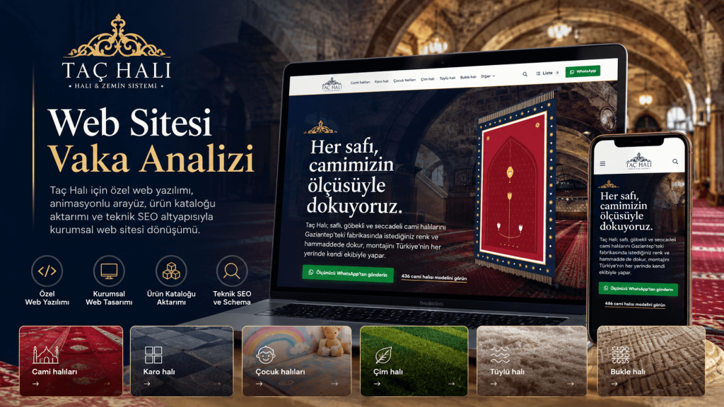 Taç Halı Web Tasarım ve SEO Vaka Analizi